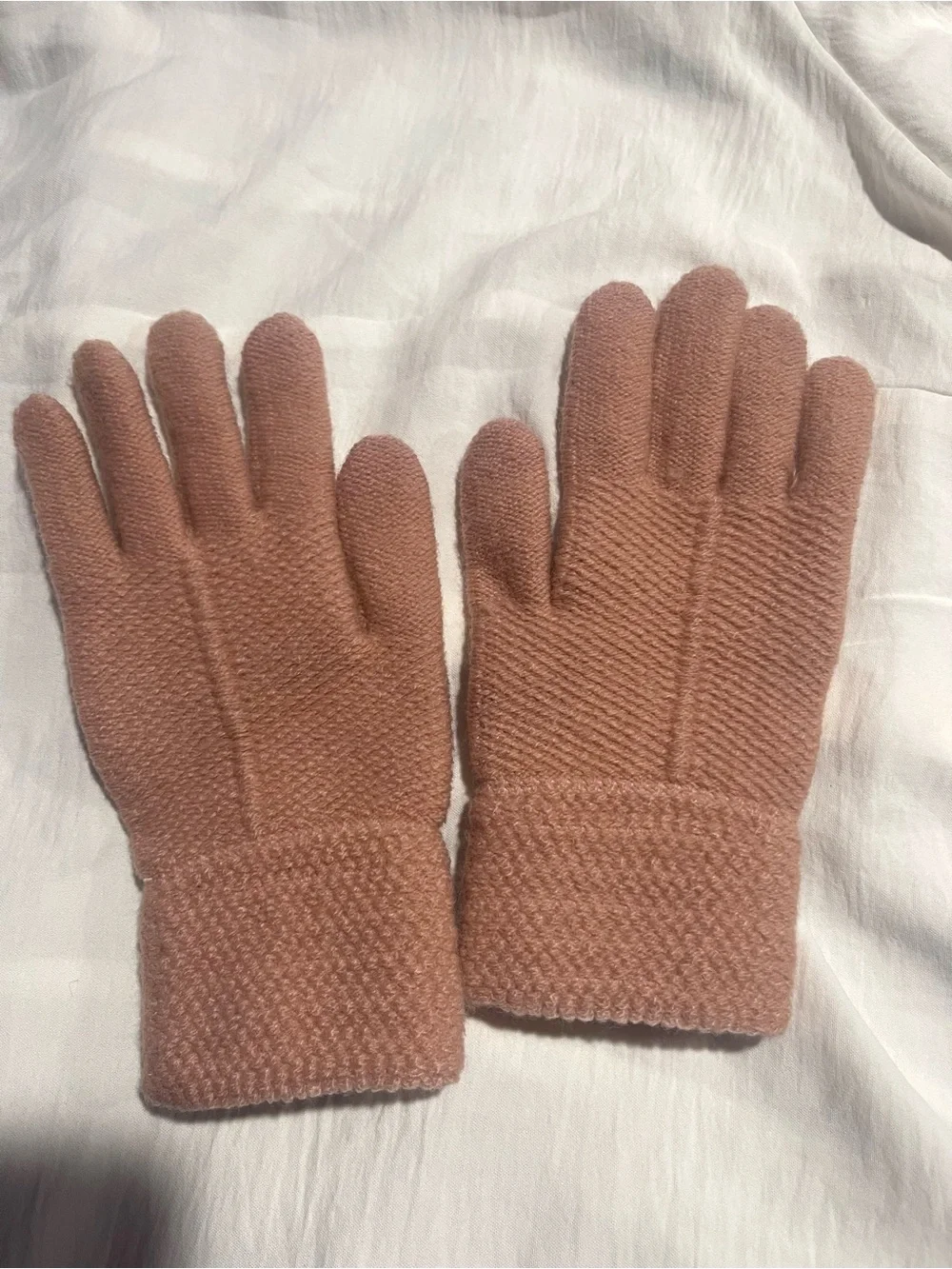 Cozy Knit touchscreen Gloves in Dusty Rose